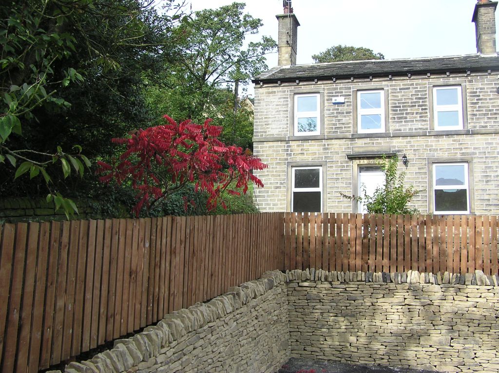 new fence and walling